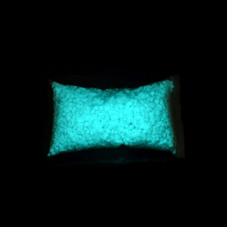 Modrozelený fotoluminiscenční štěrk - 0,5 kg