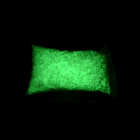 Žlutozelený - 1 kg, fotoluminiscenční štěrk - polyesterová pryskyřice