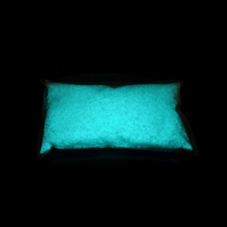 Modrozelený - 1 kg, fotoluminiscenční štěrk - polyesterová pryskyřice
